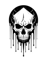 Human tattoo skull skeleton scary death wild harsh scary