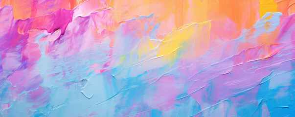 Fototapeta na wymiar Closeup of abstract rough colorful multi colored art. 