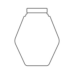 The icon of a jar with a lid on a white background.