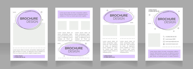 Ad campaign light blank brochure layout design. Advertisement service. Vertical poster template set with empty copy space for text. Premade corporate reports collection. Editable flyer paper pages