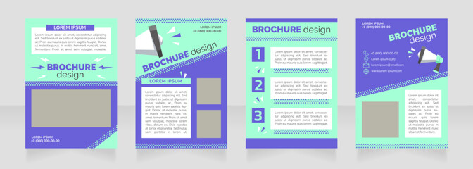 Product launch advertisement vibrant blank brochure layout design. Vertical poster template set with empty copy space for text. Premade corporate reports collection. Editable flyer paper pages