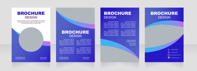Therapy and treatment blank brochure design. Healthcare. Template set with copy space for text. Premade corporate reports collection. Editable 4 paper pages. Myriad Pro, Arial fonts used