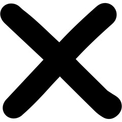 Obraz premium Wrong mark symbol hand drawn style.