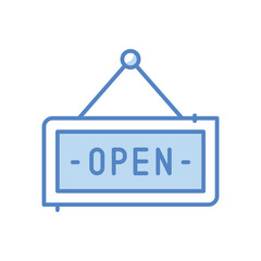 Open Hanging Board Icons, vector stock illustration.