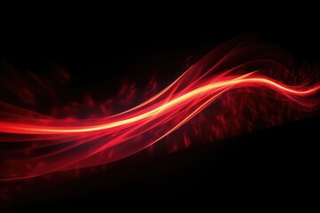 Fire red plazma motion lines Car light trail effect, AI generated - obrazy, fototapety, plakaty