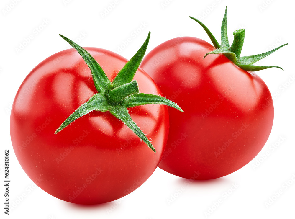 Poster tomato isolated on white background