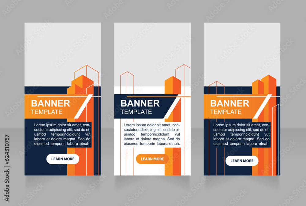 Wall mural sustainable architecture planning web banner design template. vector flyer with text space. advertis