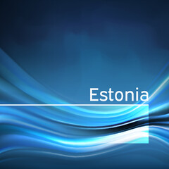 Estonia flag background. Abstract estonian flag in the blue sky. National holiday card design. Business brochure design. State banner, estonia poster, patriotic cover, flyer. Vector illustration