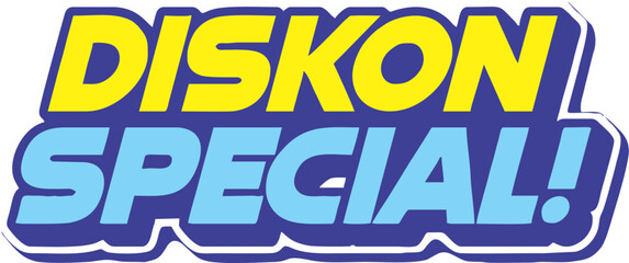3D text Diskon Special 
