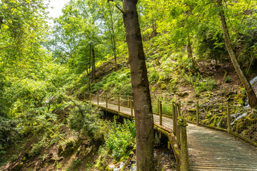 Fototapeta premium Mountain trail in the Borce commune of the French Pyrenees