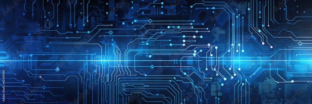 Poster modern technology circuit board texture background design.