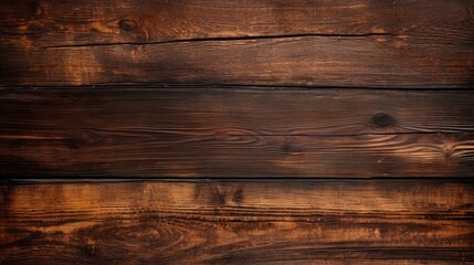 Fototapeta premium Old vintage brown wooden texture, wooden plank floor. Wood timber wall background. Generative AI