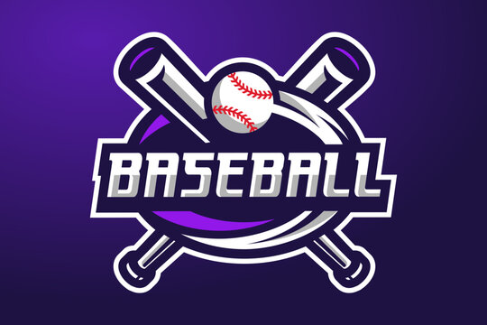 Professional Baseball Esports Logo Template for Game or Sport Team Illustration