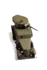 Scale model of old vehicle
