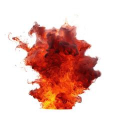 explosion fire isolated on white