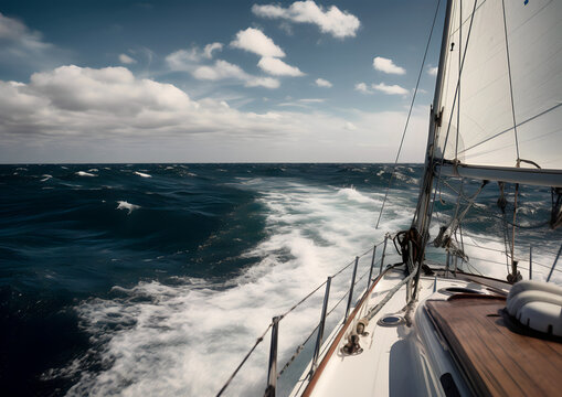 sailing on the sea