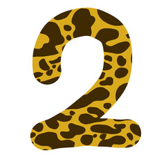 number 2 made of leather