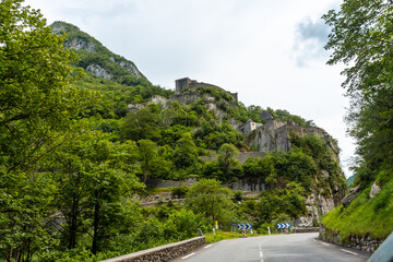 Fort Portalet in Etsaut, France. Fortress of old border customs between Spain and France.