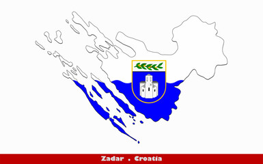 Zadar Flag - Counties of Croatia (EPS)
