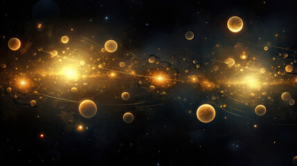 symphony of celestial bodies, blending the elegance of music and the majesty of the cosmos. AI generative