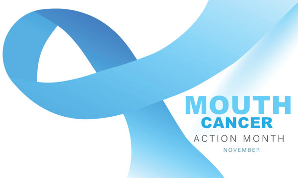 Mouth Cancer action month. background, banner, card, poster, template. Vector illustration.