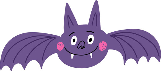 Fototapeta premium Cute cartoon Halloween design element on on a transparent background