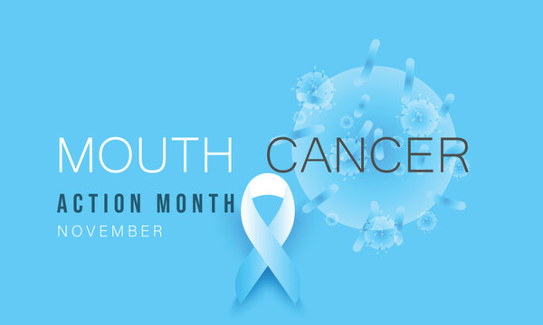 Mouth Cancer action month. background, banner, card, poster, template. Vector illustration. - Powered by Adobe