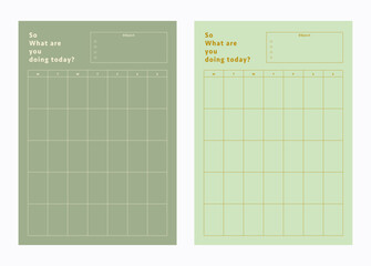 set of 2 So what are you doing today planner. (Spring)