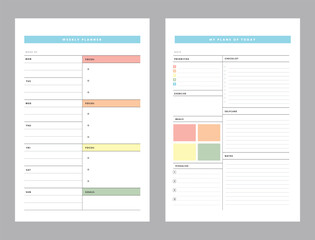 today and week planner. (pastel)
