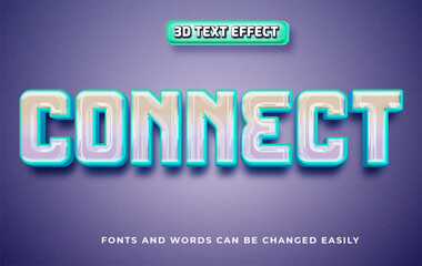 Connect tech 3d editable text effect style