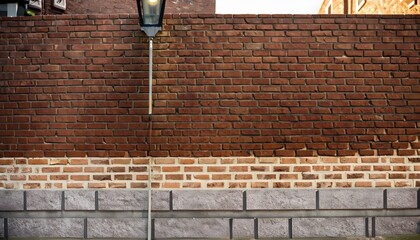 Brown barking wall with street light, bricks, old, brown, cement, construction, stone