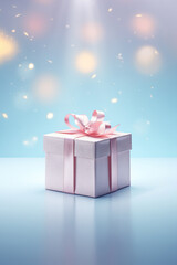 Obraz premium The sky is filled with the soft pink of the bow, a beautiful reminder of the perfect gift awaiting inside the box
