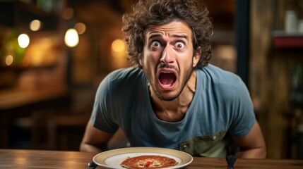 A Customer's Disgust: A Hair in Their Food - obrazy, fototapety, plakaty