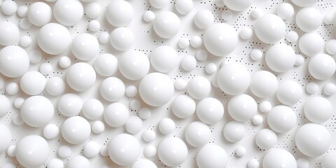 A background filled with light white color polka dots of various sizes. Background ideas, illustration ideas. Generative AI