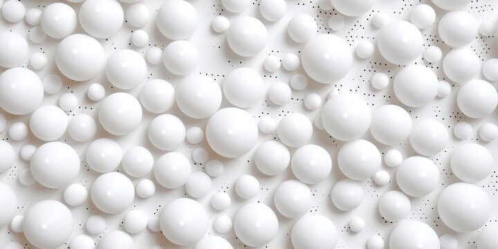 A background filled with light white color polka dots of various sizes. Background ideas, illustration ideas. Generative AI © NabilBin