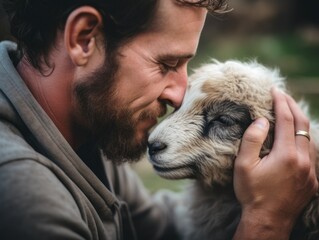 The Bond Between Human and Rescued Animal: A Gentle Stroking Hand