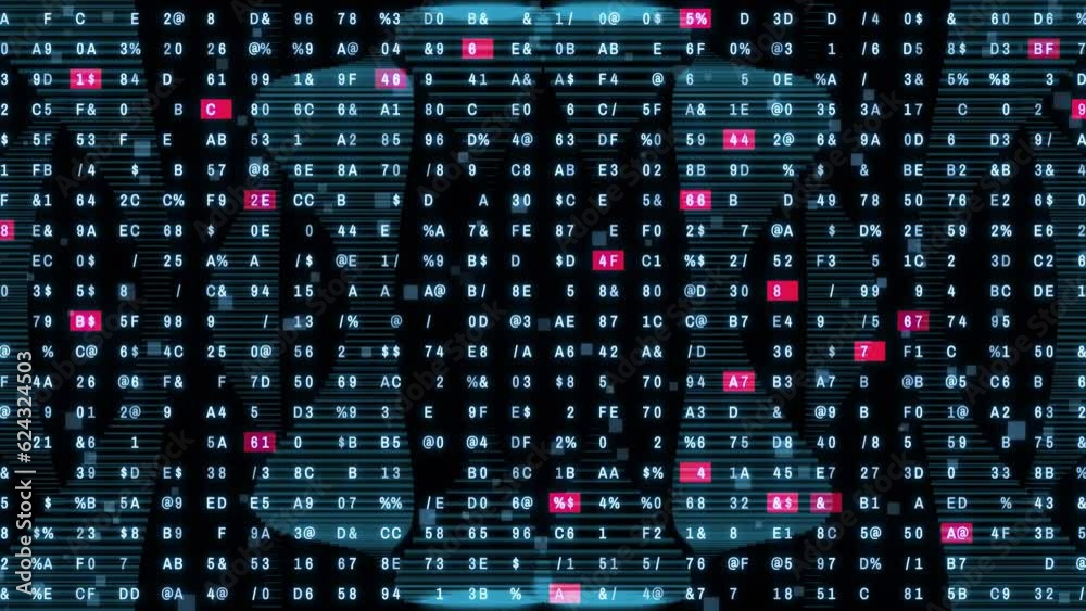 Poster Digital transformation concept. Binary code. Programming.
