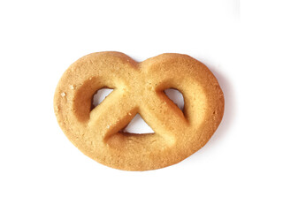 Butter cookies on a white background