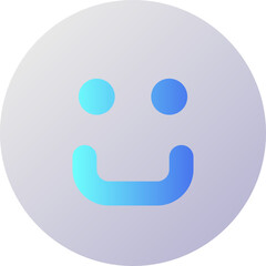 Emoticon pixel perfect flat gradient two-color ui icon. Social media interaction. Visual feedback. Simple filled pictogram. GUI, UX design for mobile application. Vector isolated RGB illustration