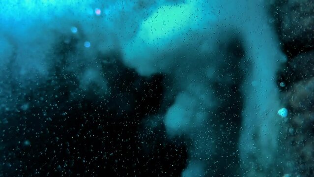  background with space, water oxygen, blurry motion of oxygen, animation 