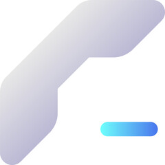 Delete contact pixel perfect flat gradient two-color ui icon. Remove information. Telephone receiver. Simple filled pictogram. GUI, UX design for mobile application. Vector isolated RGB illustration