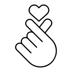 Fototapeta premium hand heart icon