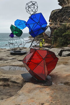 Cairns, by Alessandra Rossi, sculpture featured in the 2018 Sculpture by the Sea exhibition at Bondi. Sydney-Australia-740