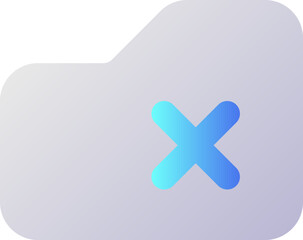 Fototapeta premium Delete from folder pixel perfect flat gradient two-color ui icon. Remove digital folder. Data storage. Simple filled pictogram. GUI, UX design for mobile application. Vector isolated RGB illustration