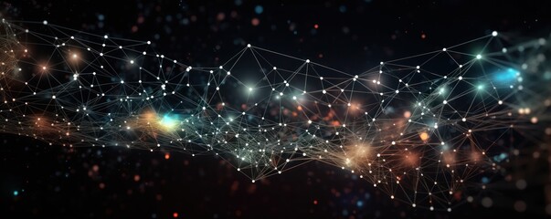 Banner - lines and structures as a network connection background