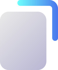 Copy pixel perfect flat gradient two-color ui icon. Duplicate digital file and text. Clipboard. Simple filled pictogram. GUI, UX design for mobile application. Vector isolated RGB illustration