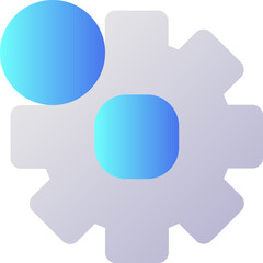 Naklejka premium Settings notification pixel perfect flat gradient two-color ui icon. Functions setup. Configuration. Simple filled pictogram. GUI, UX design for mobile application. Vector isolated RGB illustration