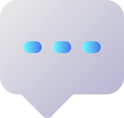Typing message pixel perfect flat gradient two-color ui icon. Chat conversation. Digital communication. Simple filled pictogram. GUI, UX design for mobile application. Vector isolated RGB illustration