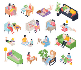 Reading Book Icon Set