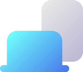 Devices pixel perfect flat gradient two-color ui icon. Connected gadgets. Messenger active sessions. Simple filled pictogram. GUI, UX design for mobile application. Vector isolated RGB illustration